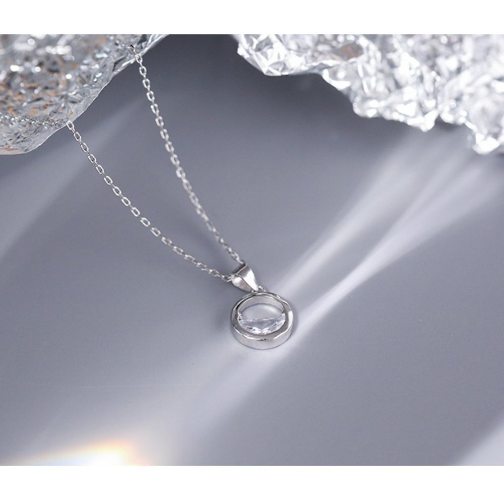 NEW 925 Sterling Silver Diamond Waterdrop Necklace - Picture 6 of 8